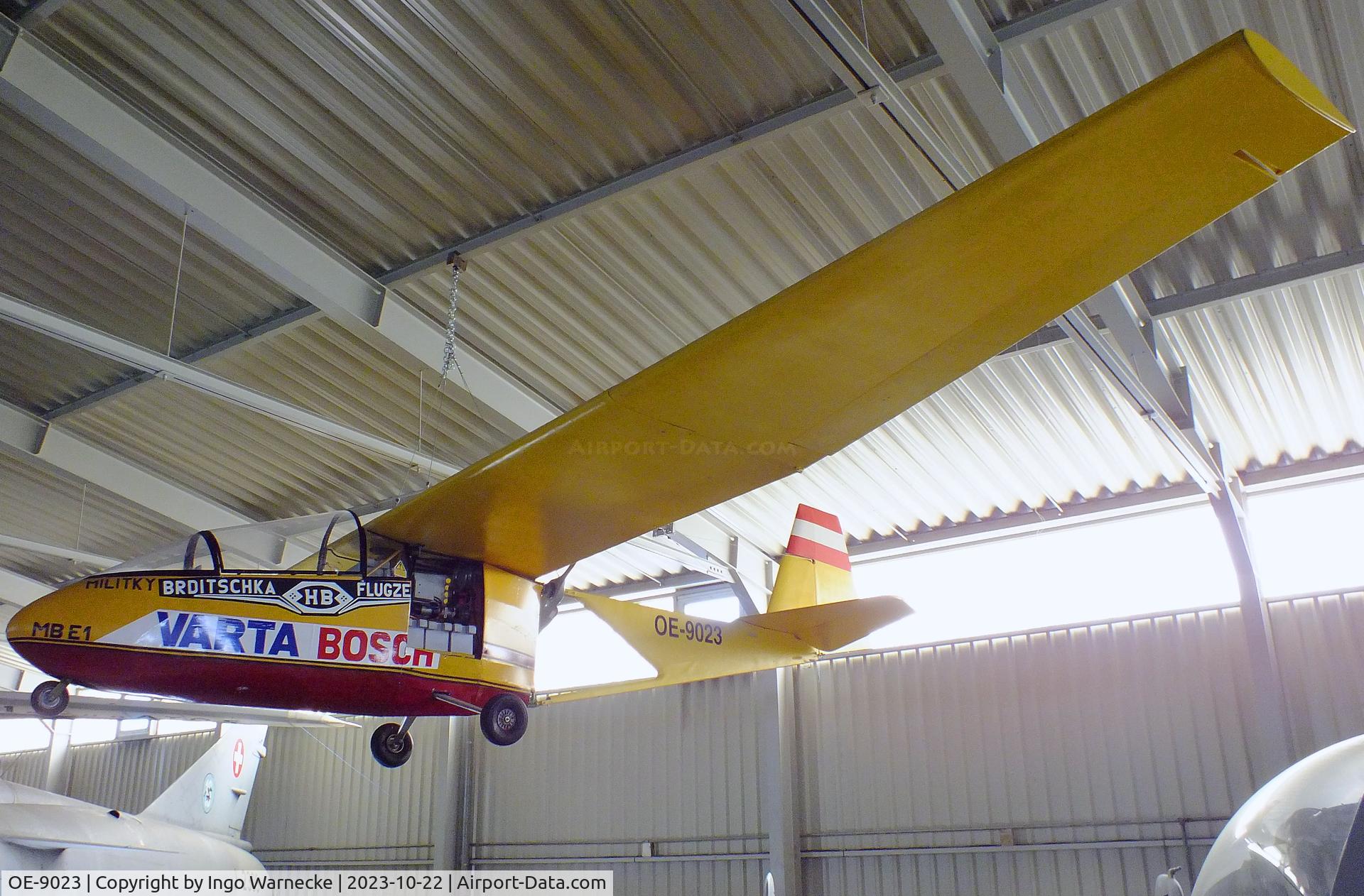 OE-9023, 1973 Militky-Brditschka MB-1E C/N 051, Militky-Brditschka MB-1E (world's first electric airplane) at the Österreichisches Luftfahrtmuseum (Austrian Aviation Museum), Graz-Thalerhof