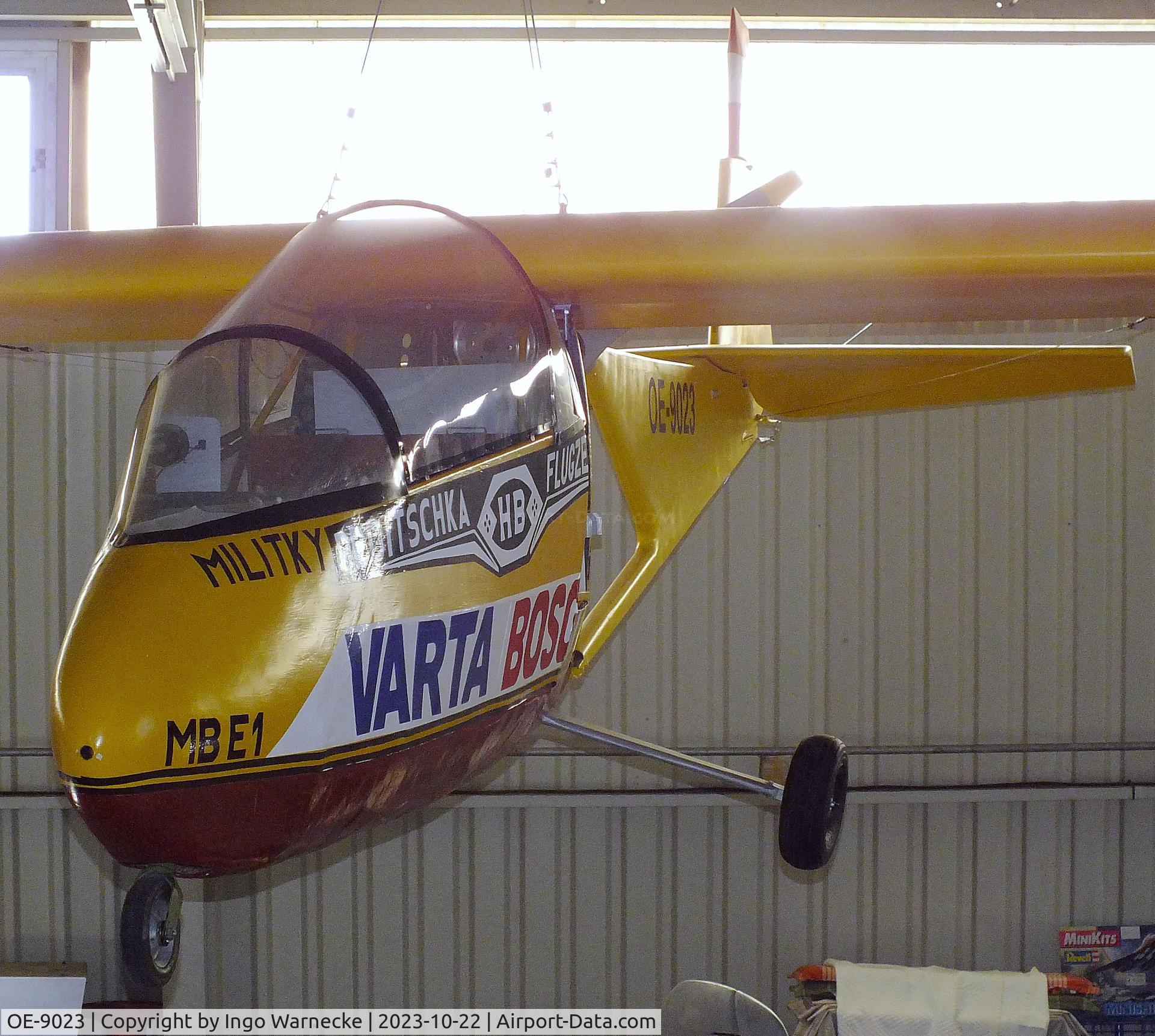 OE-9023, 1973 Militky-Brditschka MB-1E C/N 051, Militky-Brditschka MB-1E (world's first electric airplane) at the Österreichisches Luftfahrtmuseum (Austrian Aviation Museum), Graz-Thalerhof