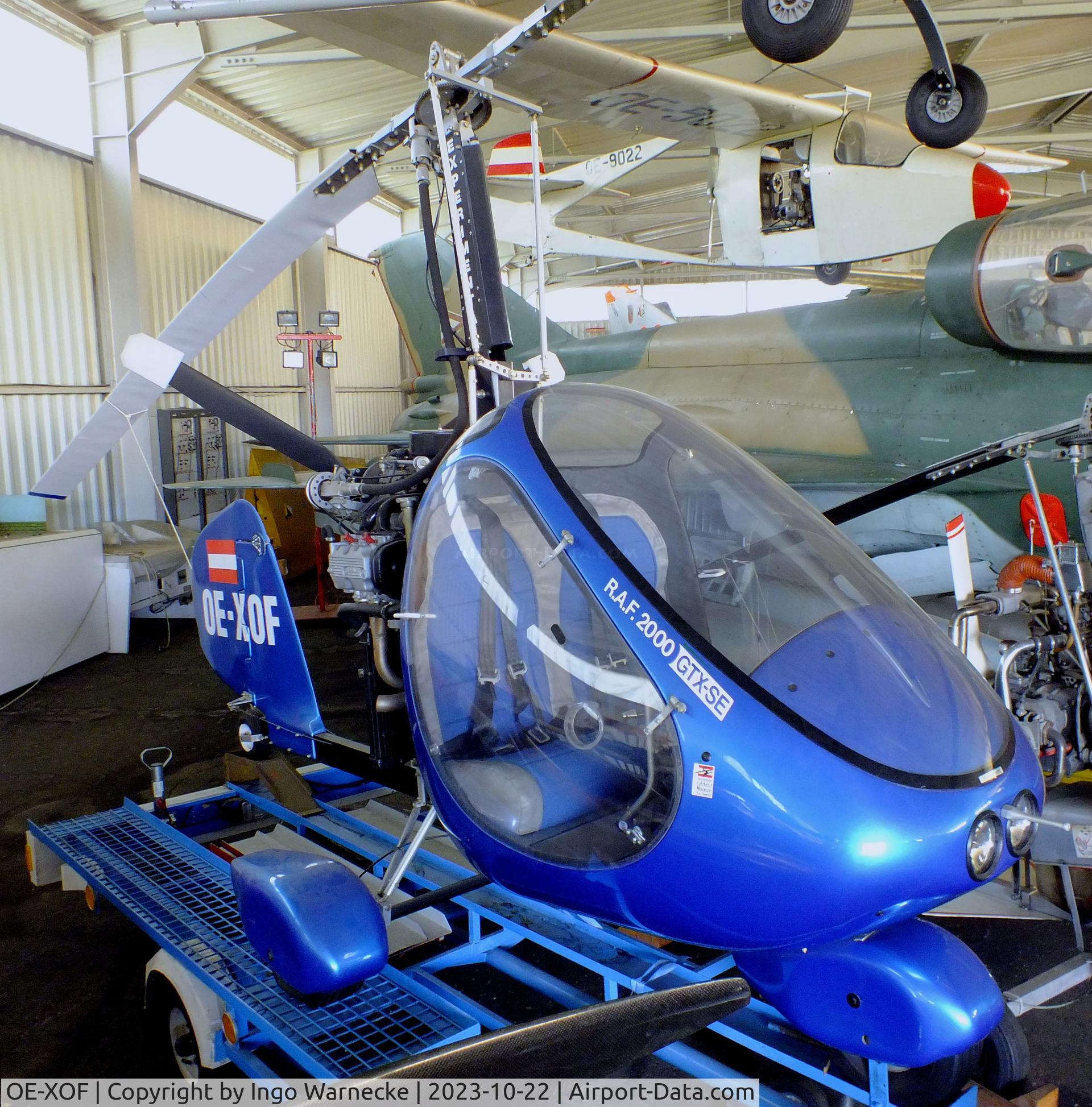 OE-XOF, RAF 2000 GTX SE C/N H2-01-12-498, RAF 2000 GTX-SE at the Österreichisches Luftfahrtmuseum (Austrian Aviation Museum), Graz-Thalerhof