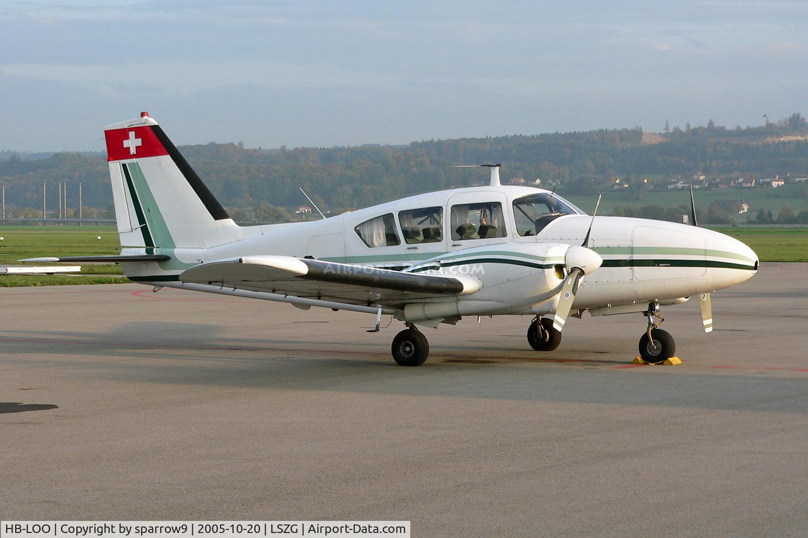 HB-LOO, 1962 Piper PA-23-250 Aztec C/N 27-2250, Parked at Grenchen.