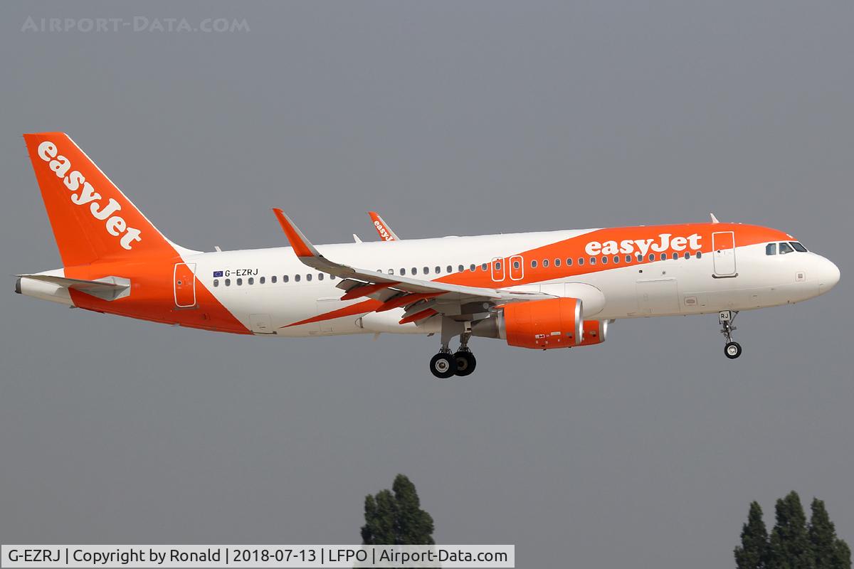 G-EZRJ, 2017 Airbus A320-214 C/N 7762, at orly