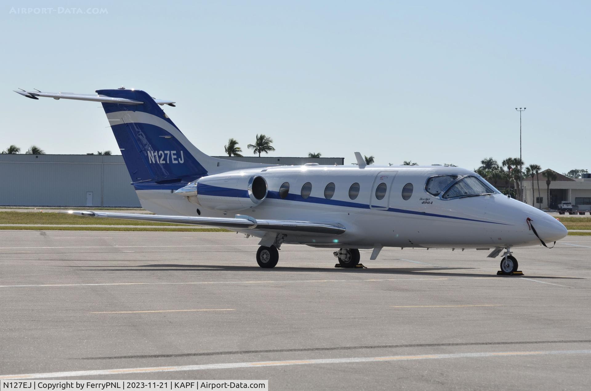 N127EJ, Beechjet 400A C/N RK-127, Be400A parked at APF