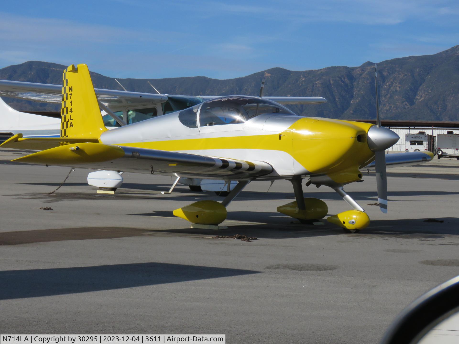 N714LA, 2012 Vans RV-6A C/N 25724, Parked