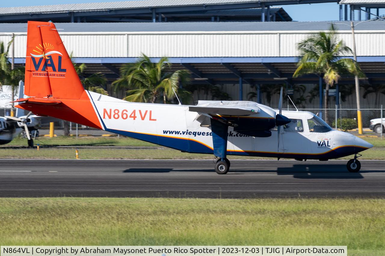 N864VL, 1974 Britten-Norman BN-2A-9 Islander C/N 712, Vieques Air Link