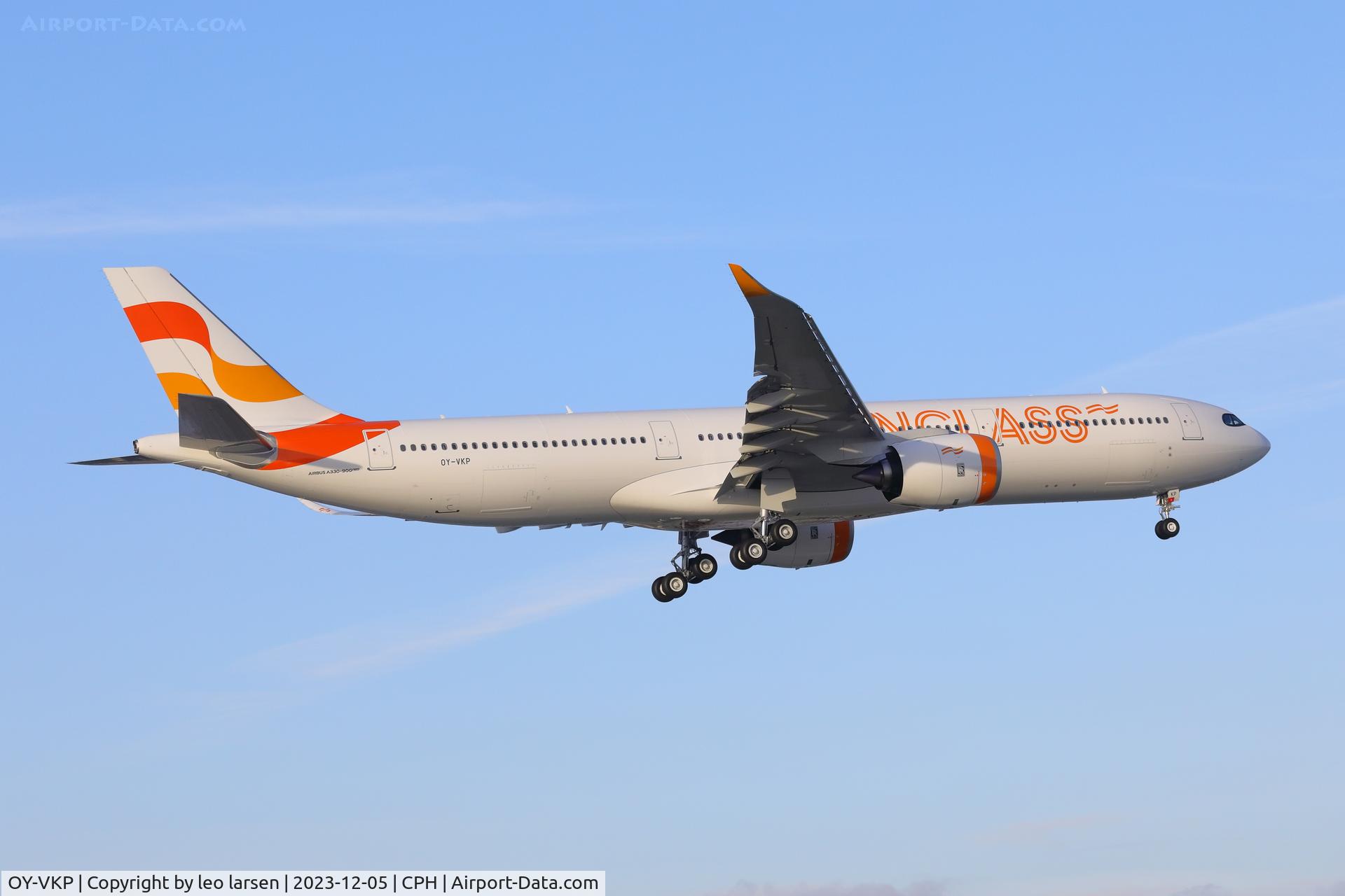 OY-VKP, 2023 Airbus A330-941 C/N 2050, Copenhagen 5.12.2023 on delivery flight