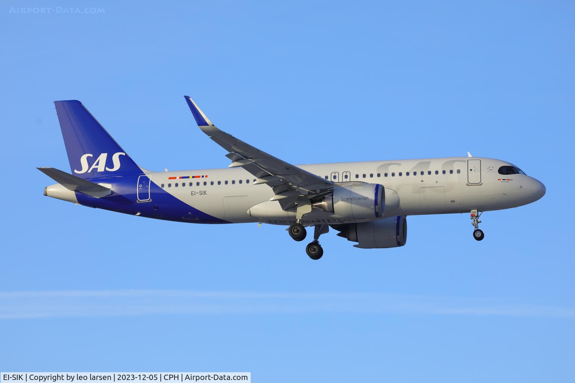 EI-SIK, 2022 Airbus A320-251N C/N 10716, Copenhagen 5.12.2023