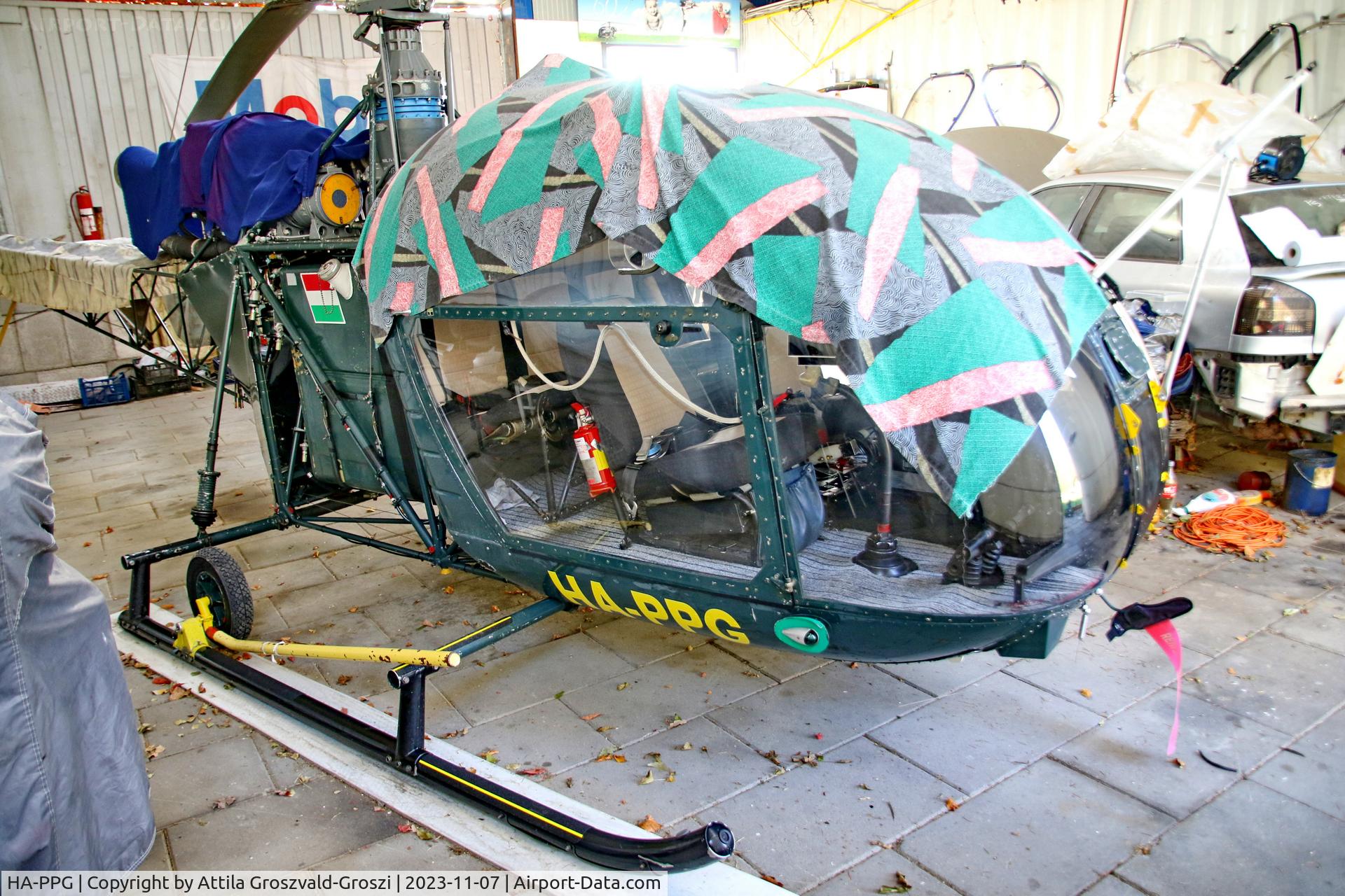 HA-PPG, 1969 Aerospatiale SA-318C Alouette II Astazou C/N 2107/716-A183, Zirc-Tündérmajor Airfield, Hungary