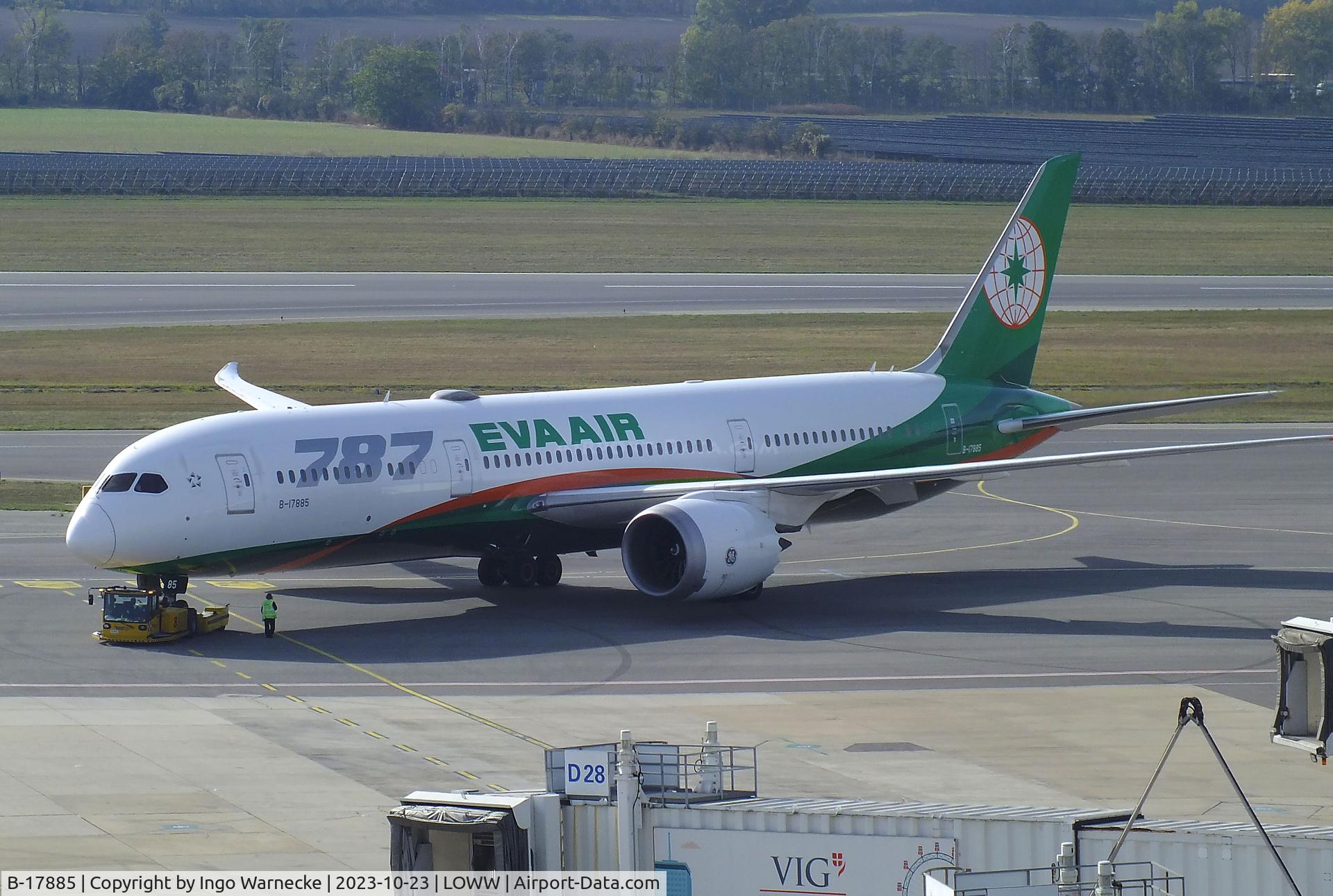 B-17885, 2019 Boeing 787-9 Dreamliner Dreamliner C/N 42118, Boeing 787-9 of EVA Air at Wien-Schwechat airport