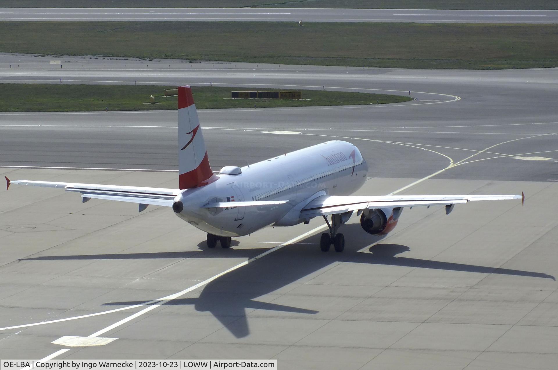 OE-LBA, 1995 Airbus A321-111 C/N 552, Airbus A321-111 of Austrian Airlines at Wien-Schwechat airport