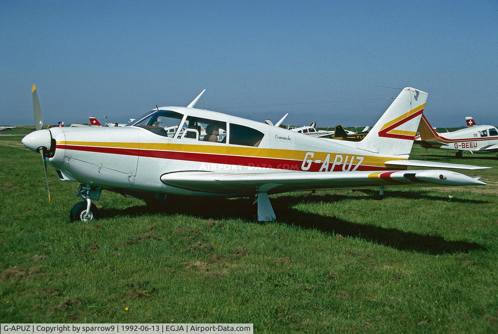 G-APUZ, 1959 Piper PA-24-250 Comanche C/N 24-1094, Alderney Rally. Scanned from a slide.