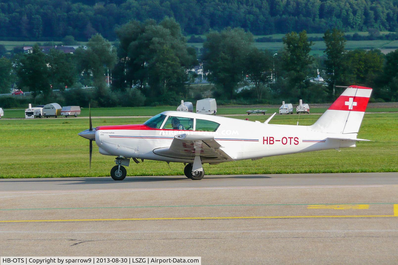 HB-OTS, 1960 Piper PA-24-250 Comanche C/N 24-2320, At Grenchen. HB-registered since 1991-10-22.