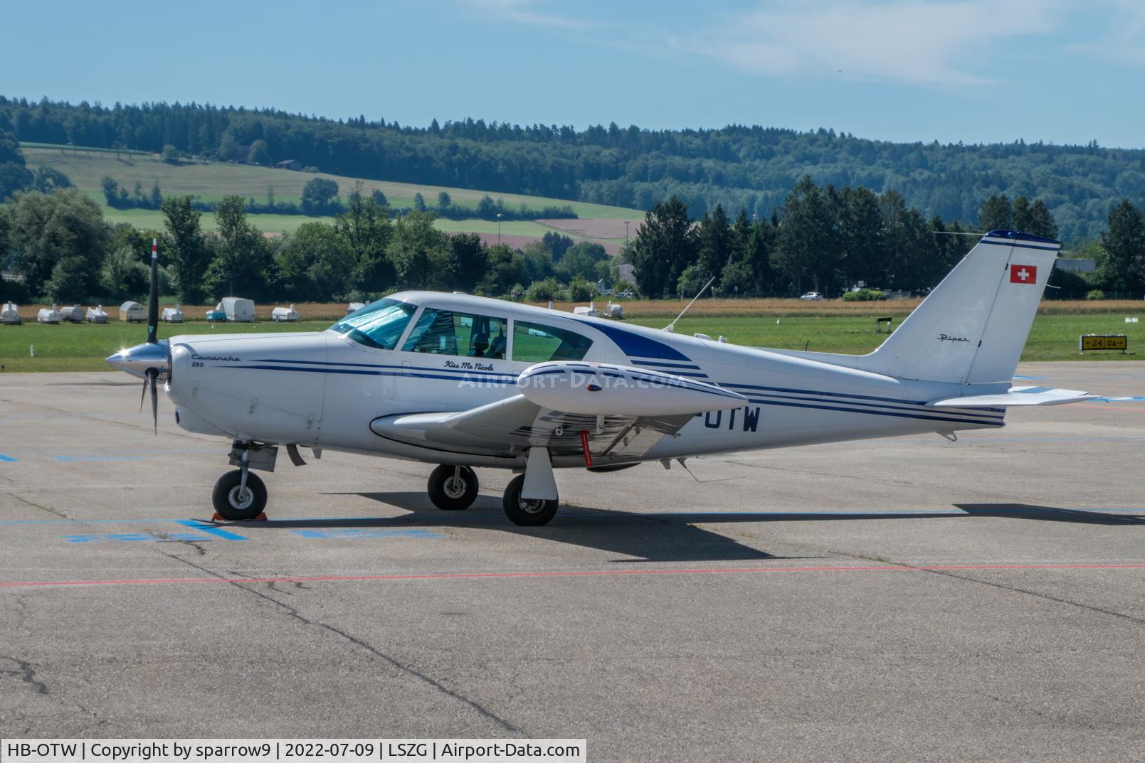 HB-OTW, 1961 Piper PA-24-250 Comanche C/N 24-2643, At Grenchen. HB-registered since 1961-04-26.