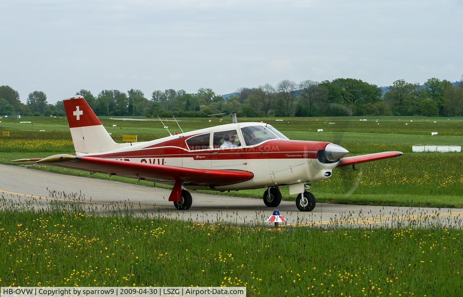HB-OVW, 1963 Piper PA-24-250 Comanche Comanche C/N 24-3498, Holding position 05 Grenchen. HB-registered from 1963-09-02 until 2019-10-10.