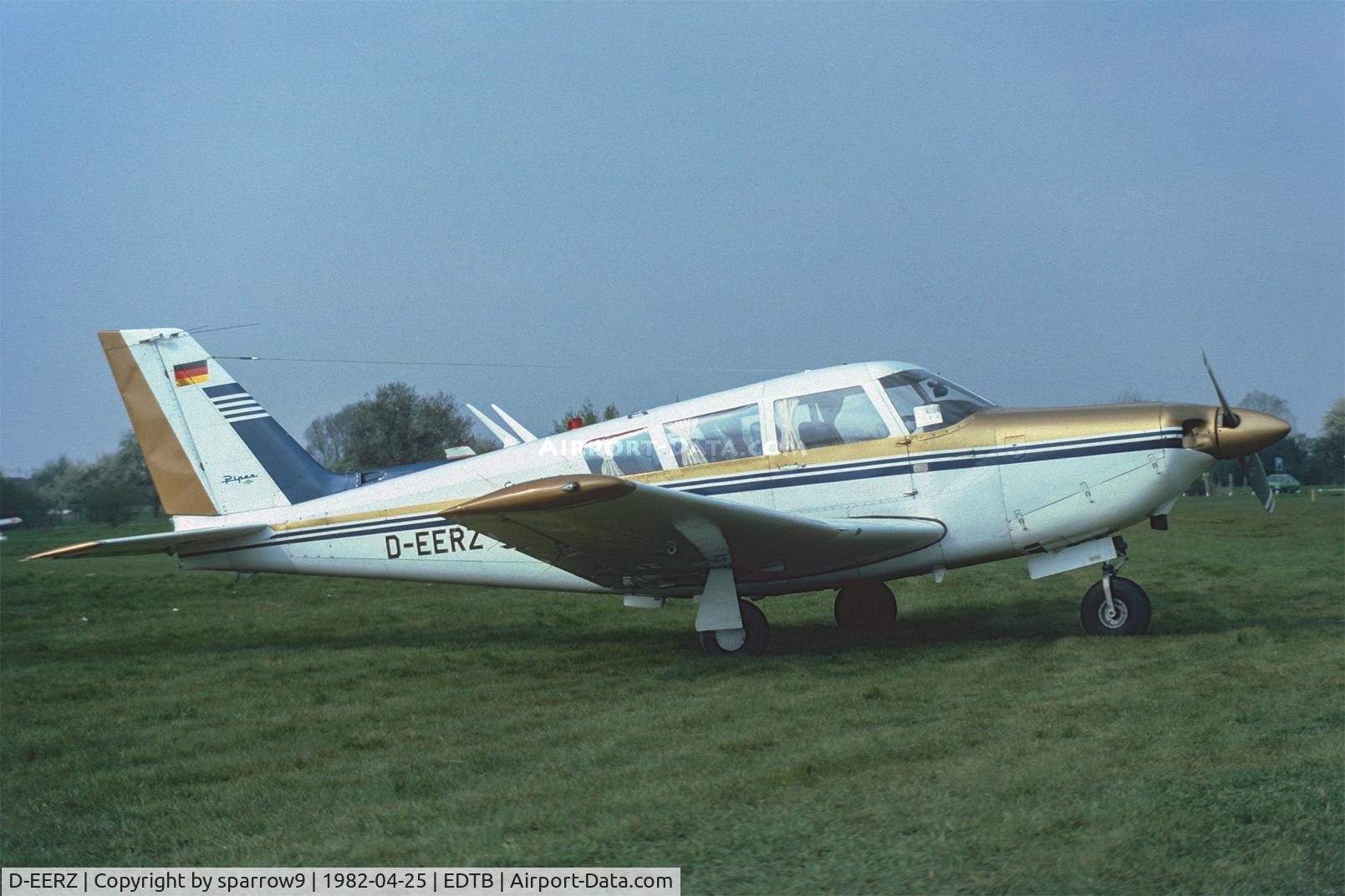 D-EERZ, 1970 Piper PA-24-260 C/N 24-4920, At IGM Baden-Oos 1982. Destroyed 2015-01-18. Scanned from a slide.