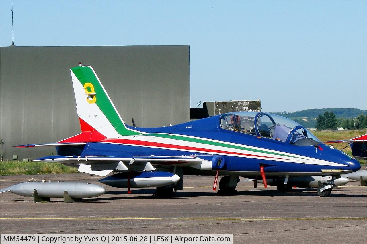 MM54479, Aermacchi MB-339PAN C/N 6674/069/AD008, Aermacchi MB-339PAN, N°9 of Frecce Tricolori Aerobatic Team 2015,Flight line,  Luxeuil-St Sauveur Air Base 116 (LFSX)