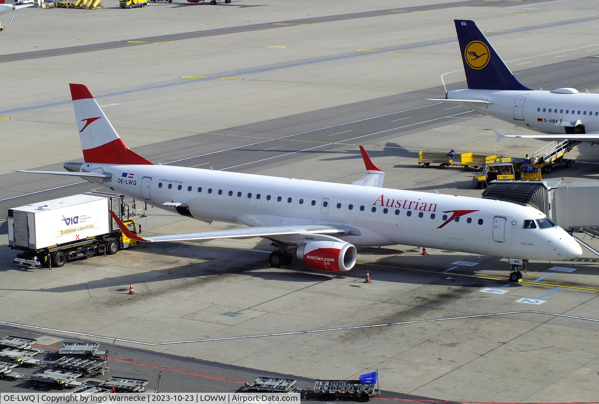 OE-LWQ, 2012 Embraer 195LR (ERJ-190-200LR) C/N 19000565, EMBRAER 195LR (ERJ-190-200LR) of Austrian Airlines at Wien-Schwechat airport
