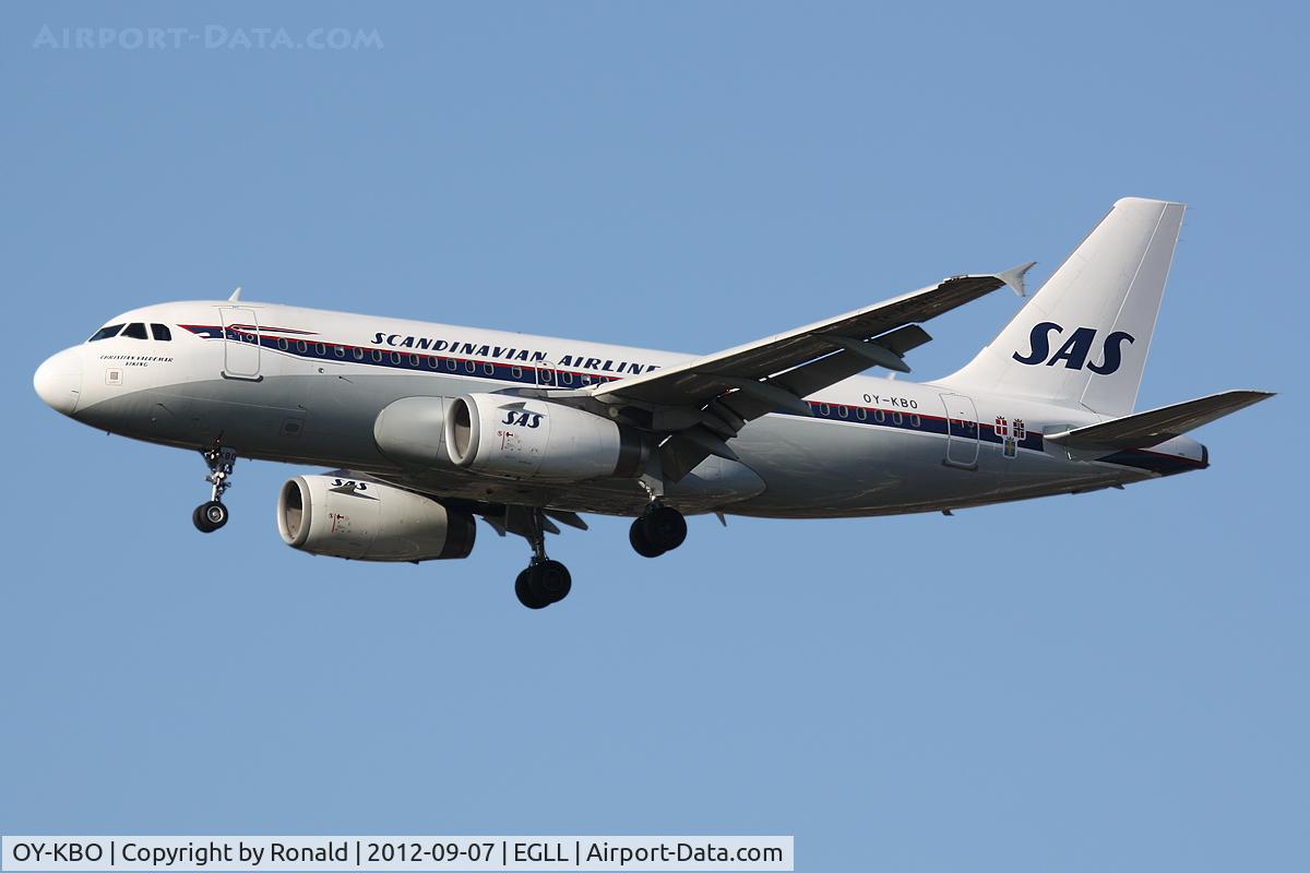 OY-KBO, 2006 Airbus A319-131 C/N 2850, at lhr