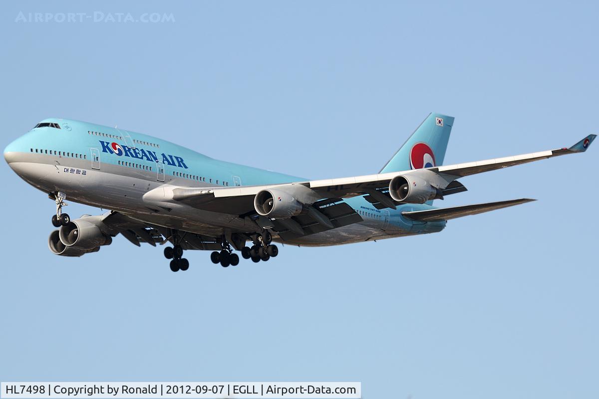 HL7498, 1996 Boeing 747-4B5 C/N 26402, at lhr