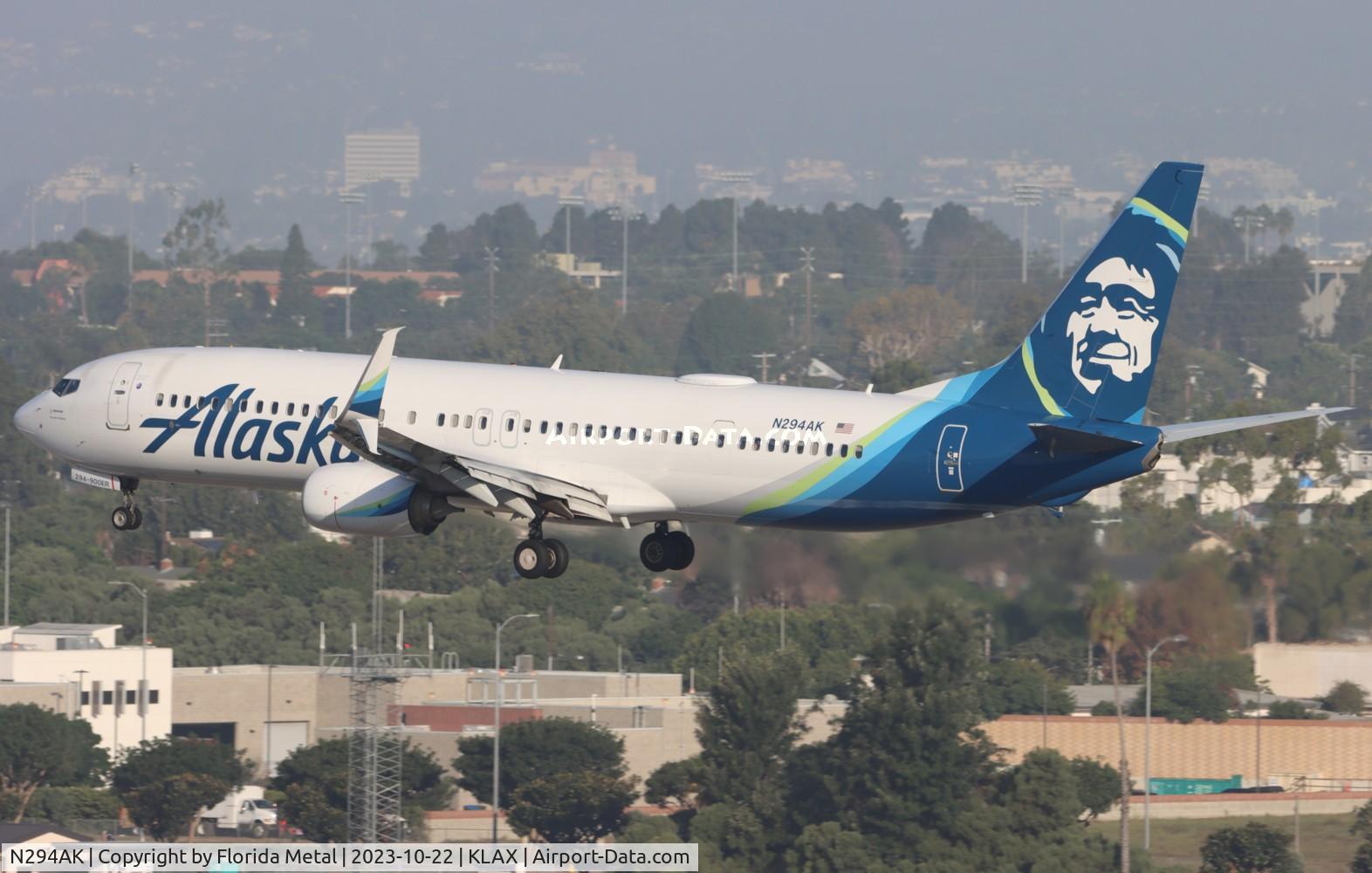 N294AK, Boeing 737-900ER C/N 64303, ASA 739 zx KSEA-LAX