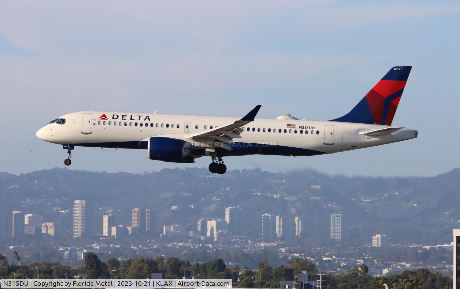 N315DU, 2022 Airbus A220-300 C/N 55195, DAL A223 zx SAT-LAX