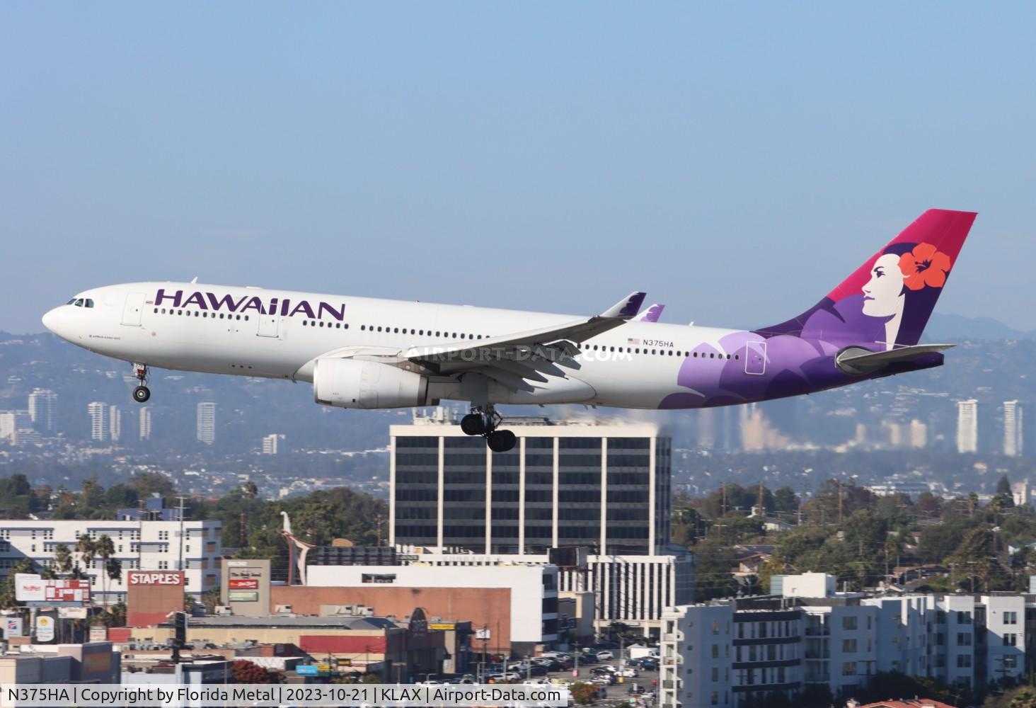 N375HA, 2015 Airbus A330-243 C/N 1606, HAL A332 zx HNL-LAX