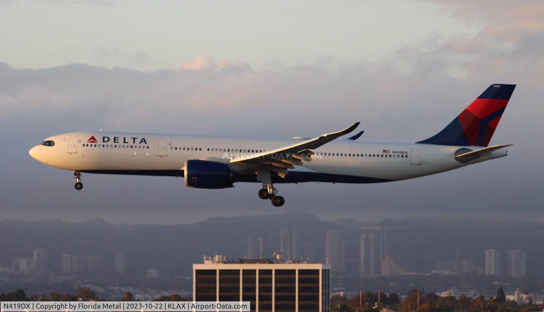 N419DX, 2022 Airbus A330-941 C/N 2014, DAL A339 zx CDG-LAX