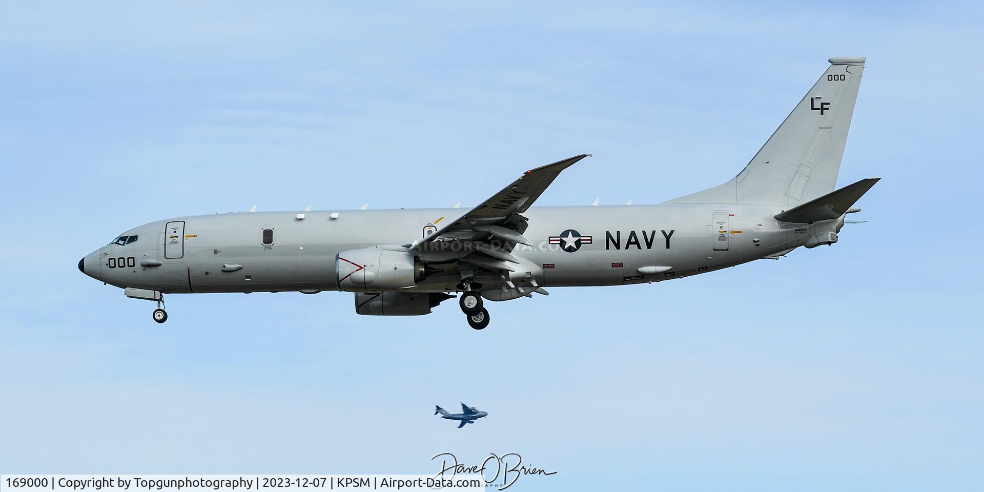 169000, 2016 Boeing P-8A Poseidon C/N 44941, TALON814 over the numbers as GOTHAM8 does a 360 in the downwind pattern