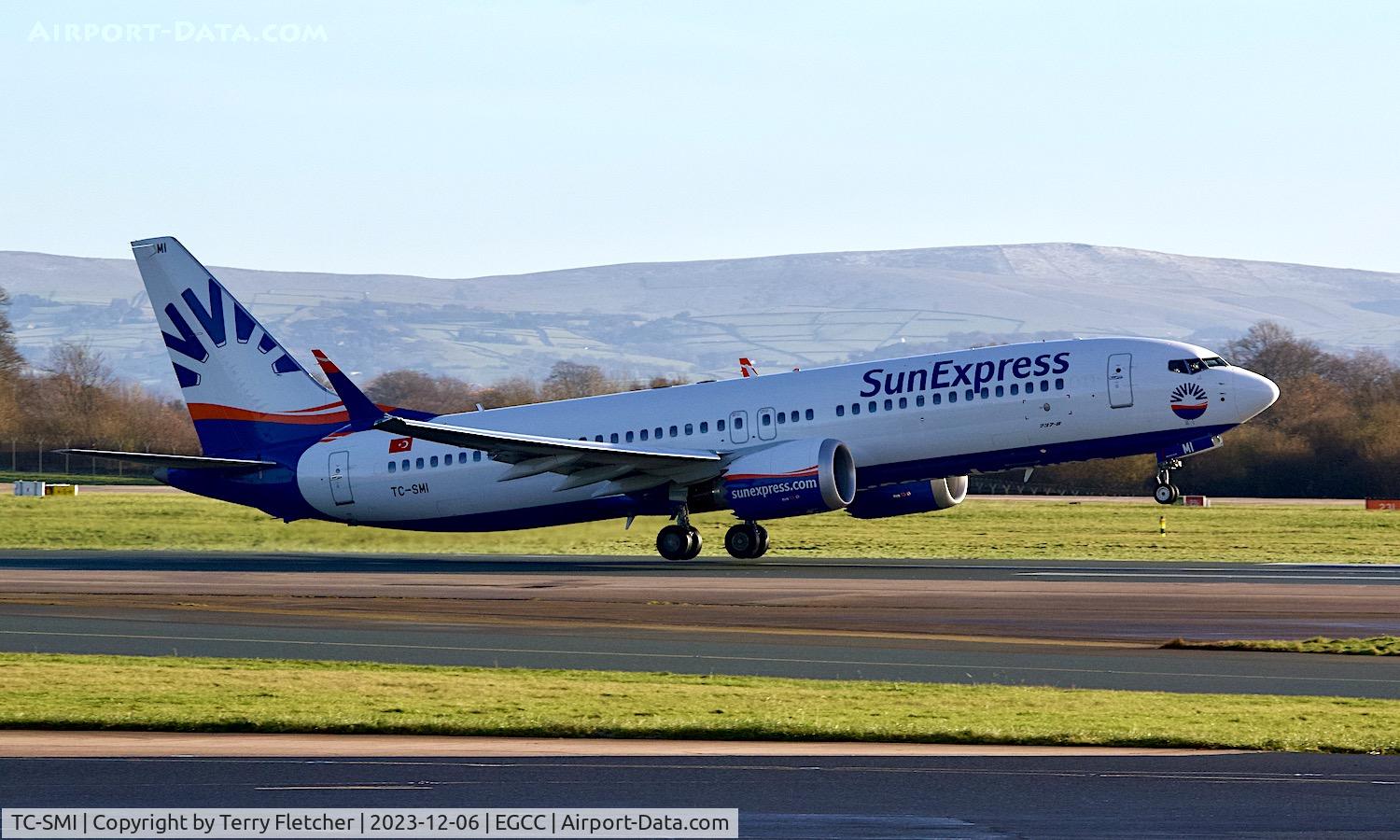 TC-SMI, 2019 Boeing 737-8 MAX C/N 43566, At Manchester Airport