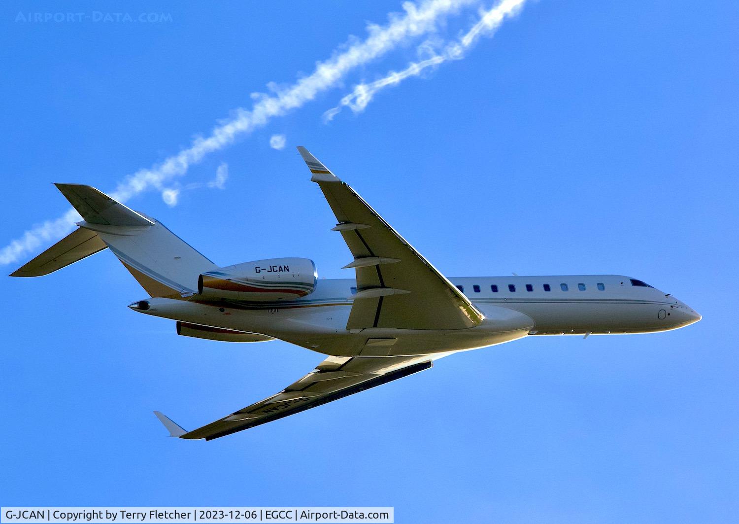 G-JCAN, 2023 Bombarier BD700 Global 6500 C/N 60092, At Manchester Airport
