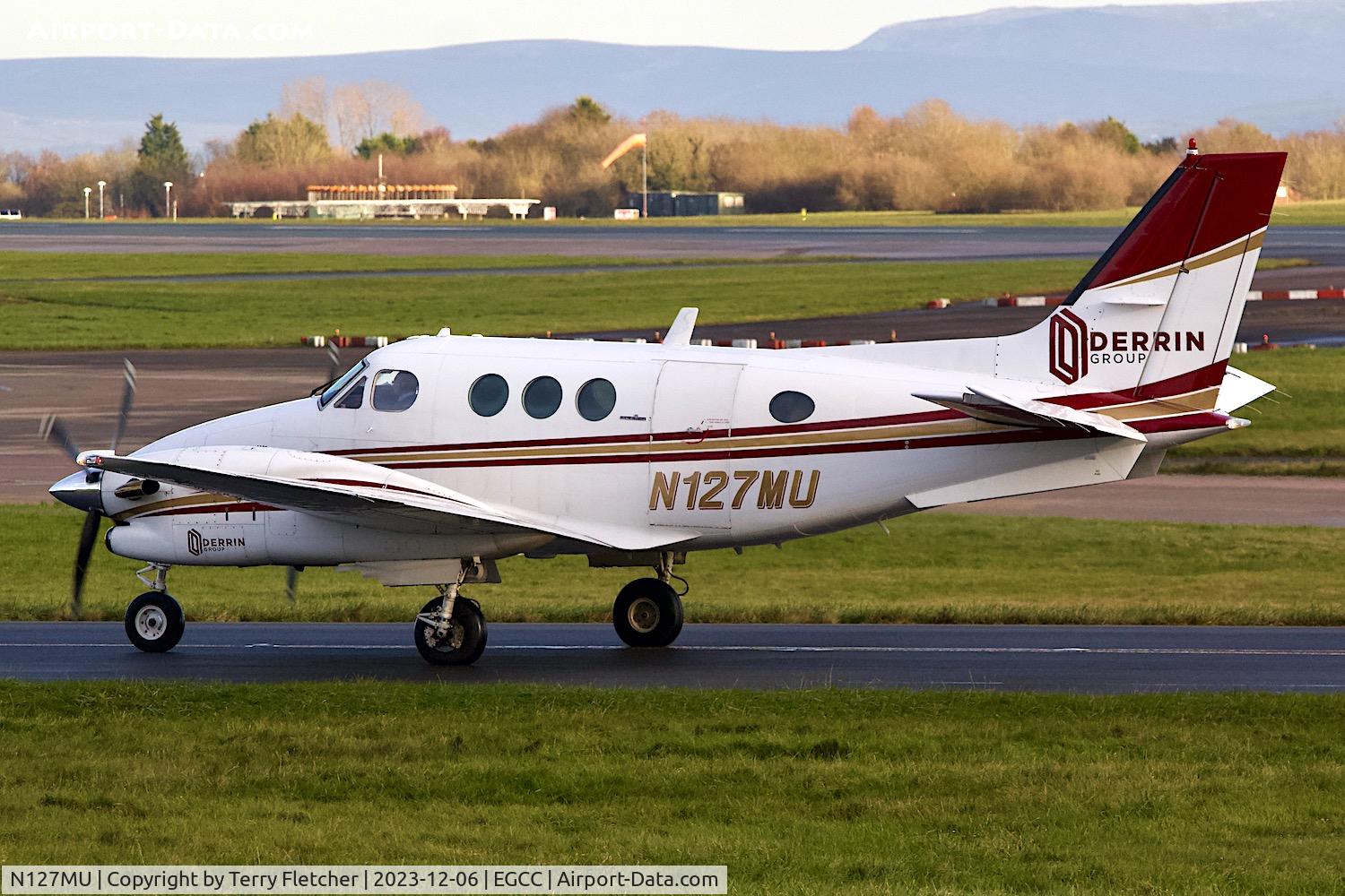 N127MU, 1985 Beech C.90A King Air C/N LJ-1102, At Manchester Airport