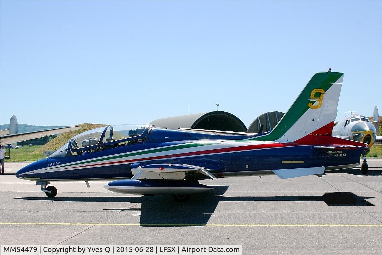 MM54479, Aermacchi MB-339PAN C/N 6674/069/AD008, Aermacchi MB-339PAN, N°9 of Frecce Tricolori Aerobatic Team 2015, Luxeuil-Saint Sauveur Air Base 116 (LFSX)