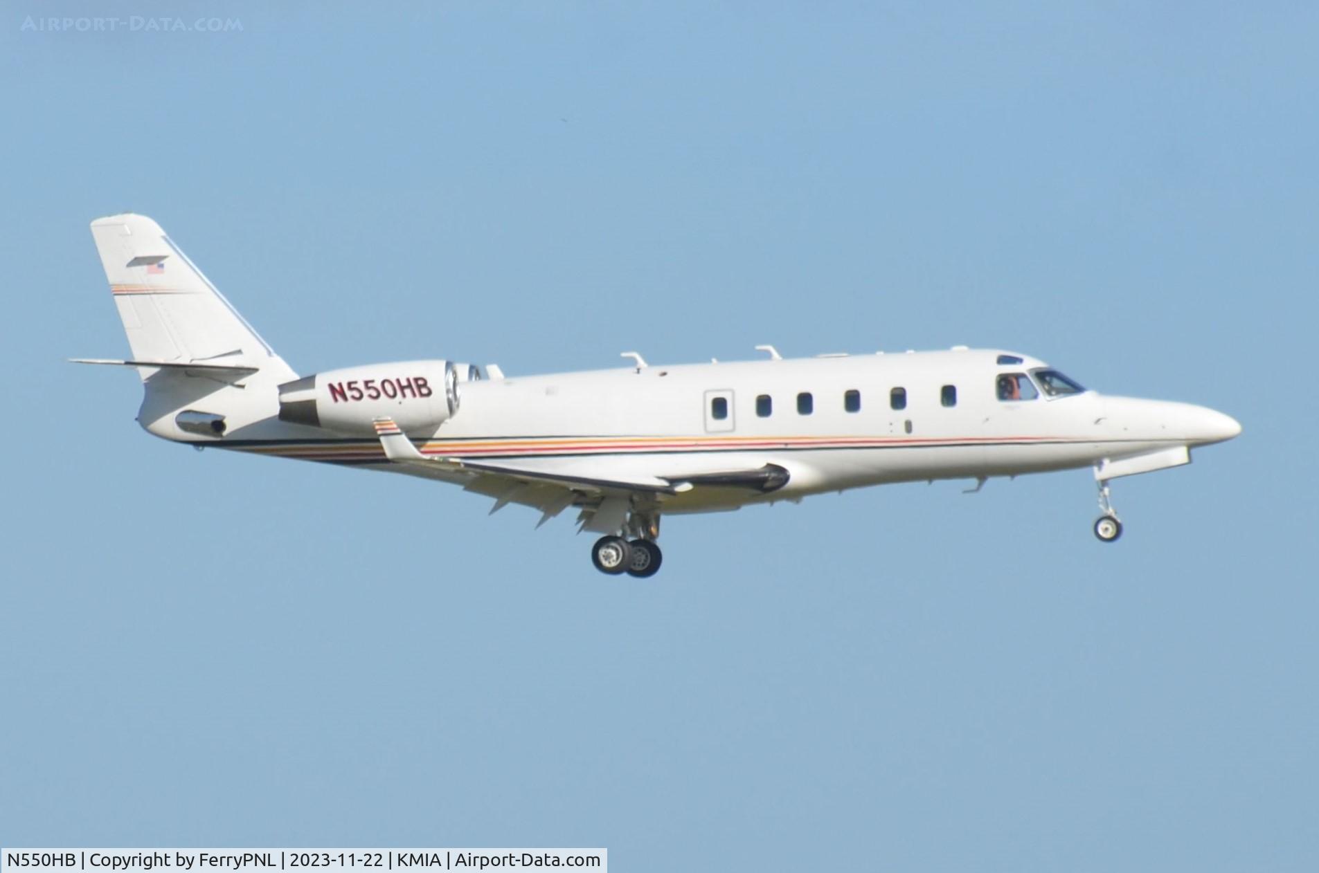 N550HB, 1998 IAI 1125A Astra SPX C/N 106, Astra landing in MIA