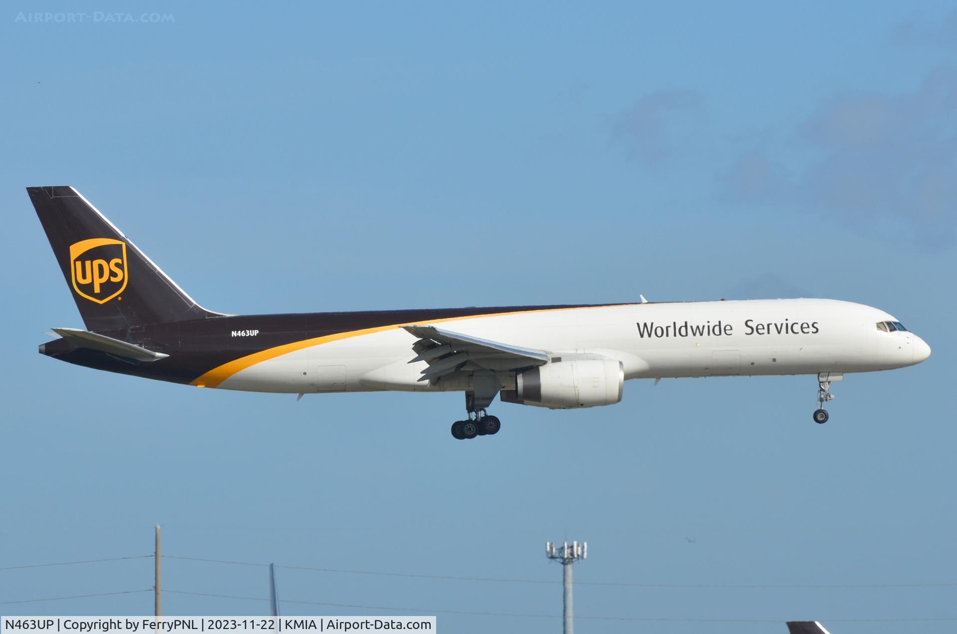 N463UP, 1997 Boeing 757-24APF C/N 28267, Arrival of UPS B752F