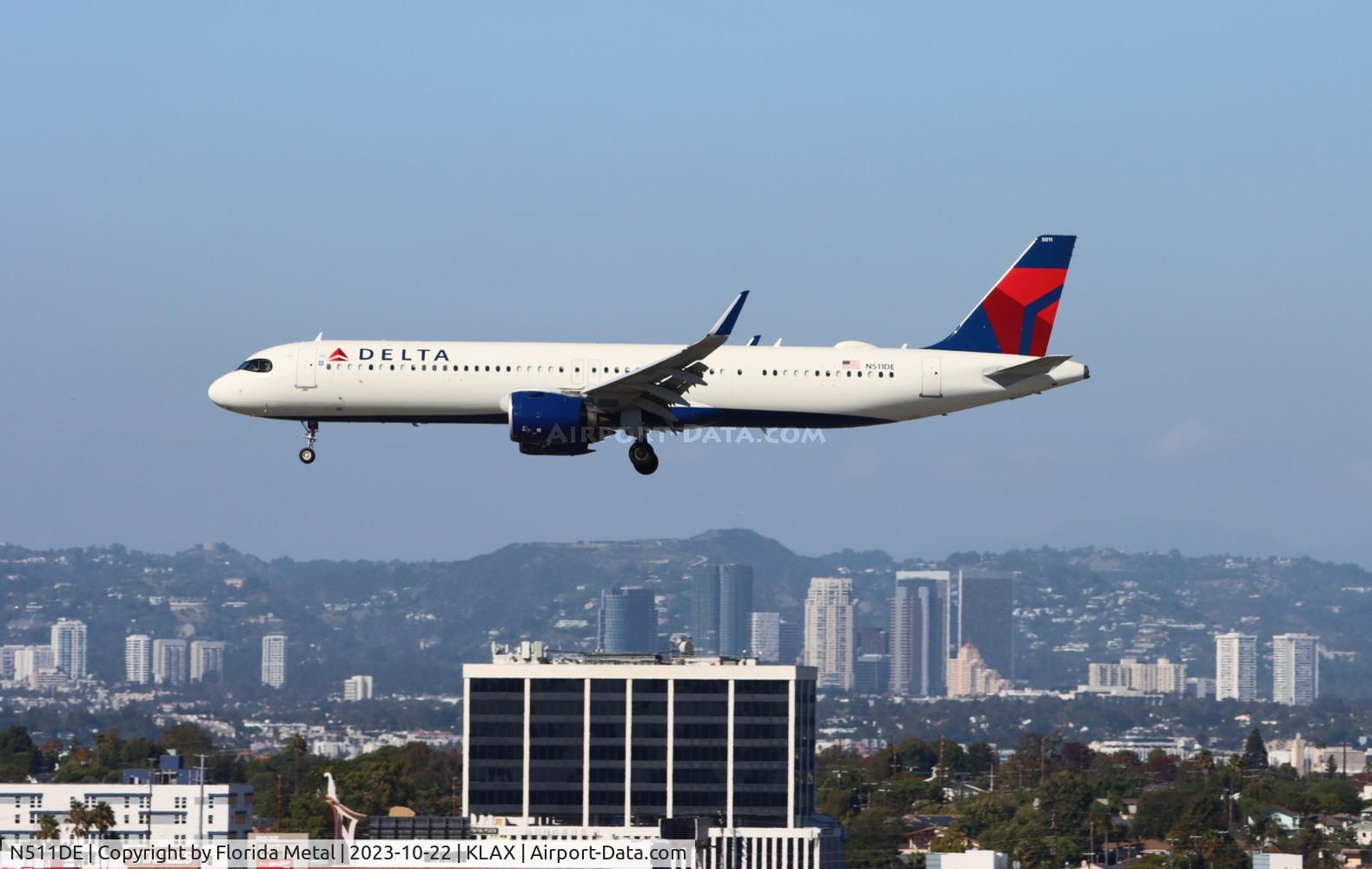 N511DE, 2022 Airbus A321-271NX C/N 10979, DAL A321N zx SEA-LAX