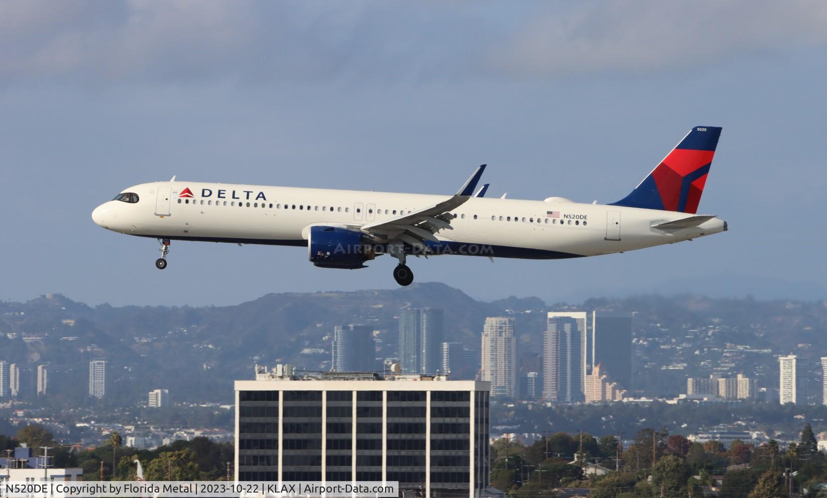 N520DE, 2023 Airbus A321-271NX C/N 11176, DAL A321N zx KOA-LAX