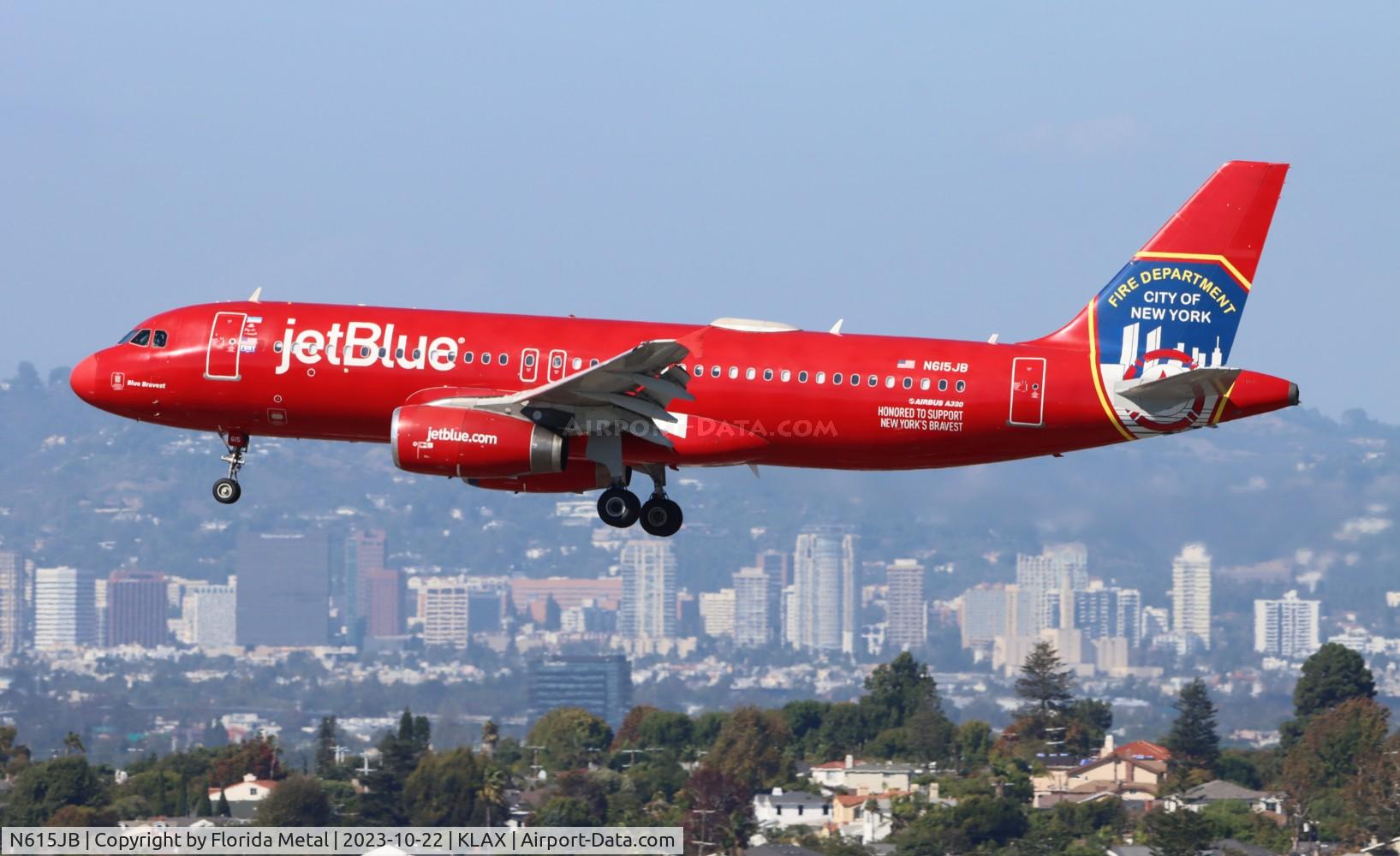 N615JB, 2005 Airbus A320-232 C/N 2461, JBU A320 NYFD zx KSEA-LAX