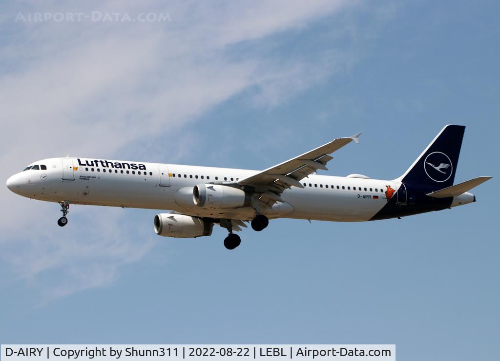 D-AIRY, 1998 Airbus A321-131 C/N 0901, Landing rwy 24R in new c/s with Bauhaus small sticker