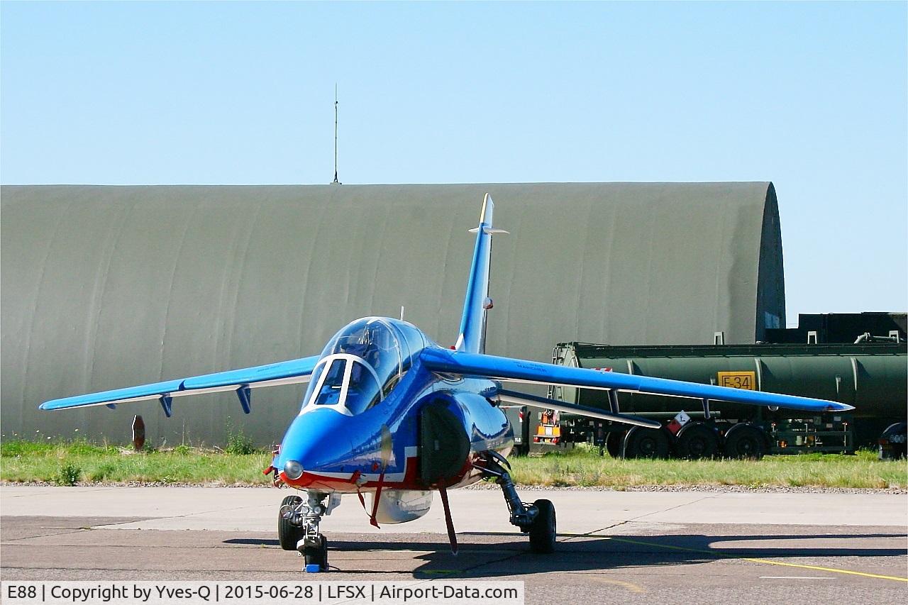 E88, Dassault-Dornier Alpha Jet E C/N E88, Dassault-Dornier Alpha Jet E (F-TELL), Athos 03 of Patrouille de France 2015, Flight line, Luxeuil-Saint Sauveur Air Base (LFSX)