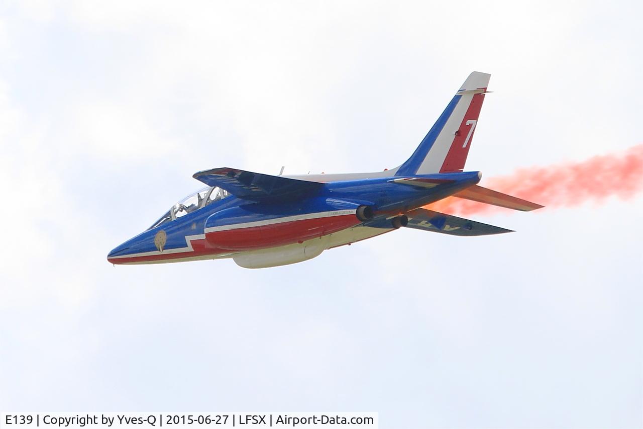 E139, Dassault-Dornier Alpha Jet E C/N E139, Dassault-Dornier Alpha Jet E (F-UGFC), Athos 07 of Patrouille de France 2015, Luxeuil-Saint Sauveur Air Base 116 (LFSX)