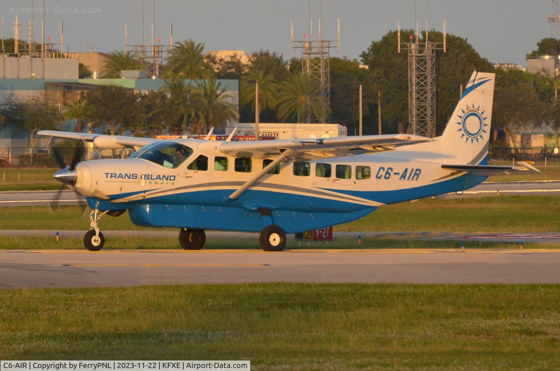 C6-AIR, 2019 Cessna 208B EX Caravan 1 C/N 208B5512, Trans Island Airways Ce208 holding short of runway