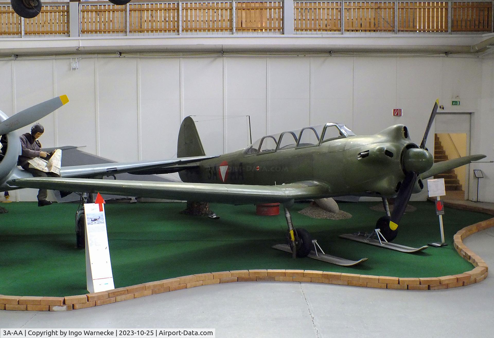 3A-AA, Yakovlev Yak-18 C/N 10113, Yakovlev Yak-18 MAX at the Militärluftfahrt-Museum (Museum of Austrian Military Aviation), Zeltweg