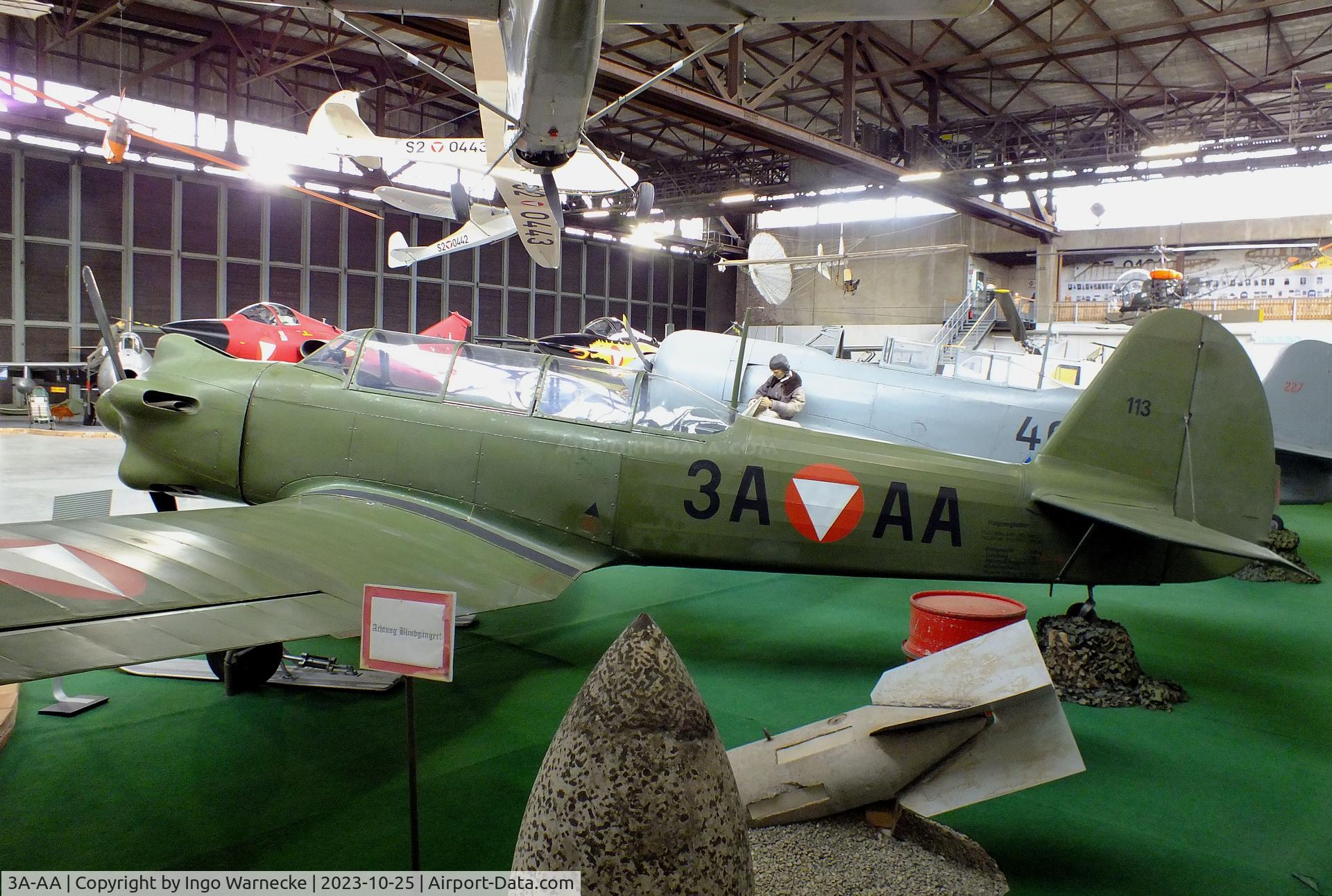 3A-AA, Yakovlev Yak-18 C/N 10113, Yakovlev Yak-18 MAX at the Militärluftfahrt-Museum (Museum of Austrian Military Aviation), Zeltweg