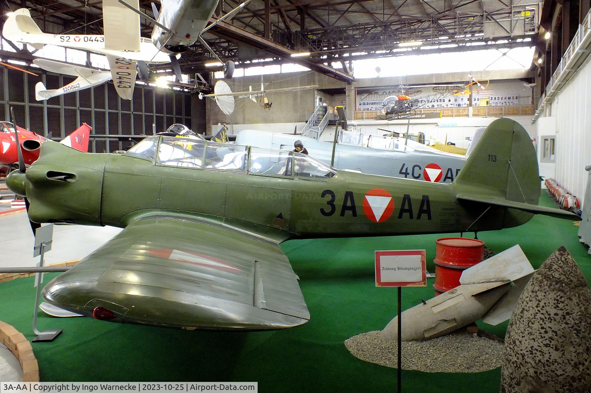 3A-AA, Yakovlev Yak-18 C/N 10113, Yakovlev Yak-18 MAX at the Militärluftfahrt-Museum (Museum of Austrian Military Aviation), Zeltweg