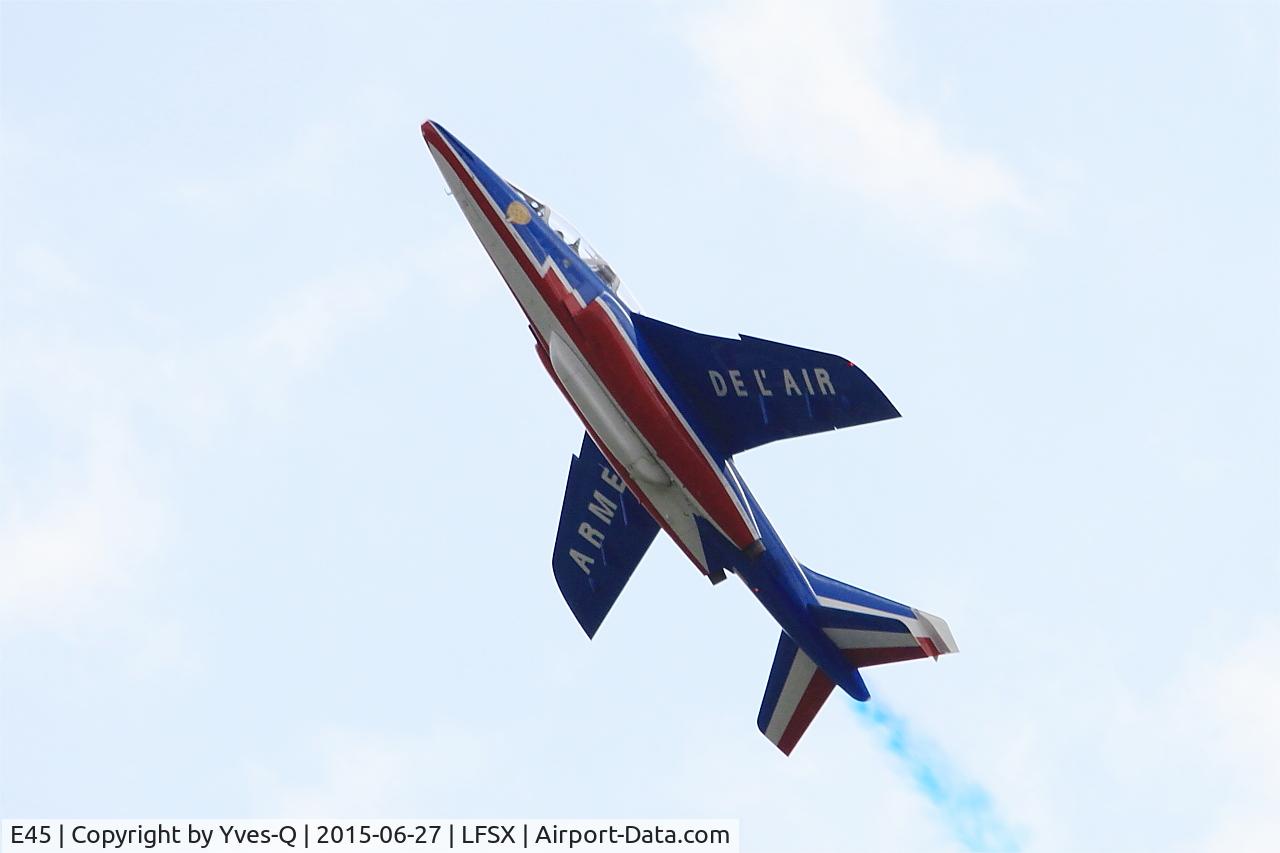 E45, Dassault-Dornier Alpha Jet E C/N E45, Dassault-Dornier Alpha Jet E (F-TETF), Athos 05 of Patrouille de France 2015, Luxeuil-St Sauveur Air Base 116 (LFSX)