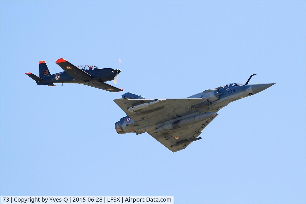 73, Socata TB-30 Epsilon C/N 73, Socata TB-30 Epsilon, Interception simulation of intruding aircraft by Mirage 2000-5F (116-EL), Luxeuil-Saint Sauveur Air Base 116 (LFSX)