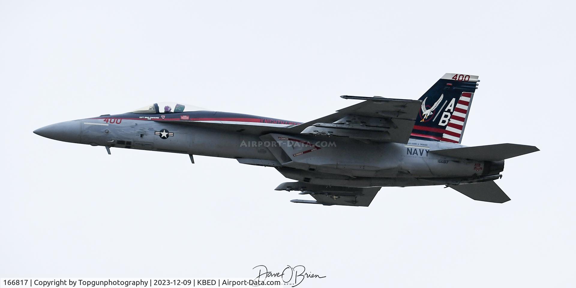 166817, Boeing F/A-18E Super Hornet C/N E136, RIPPER11 rips out of airport for the Army Navy Football game flyover.
