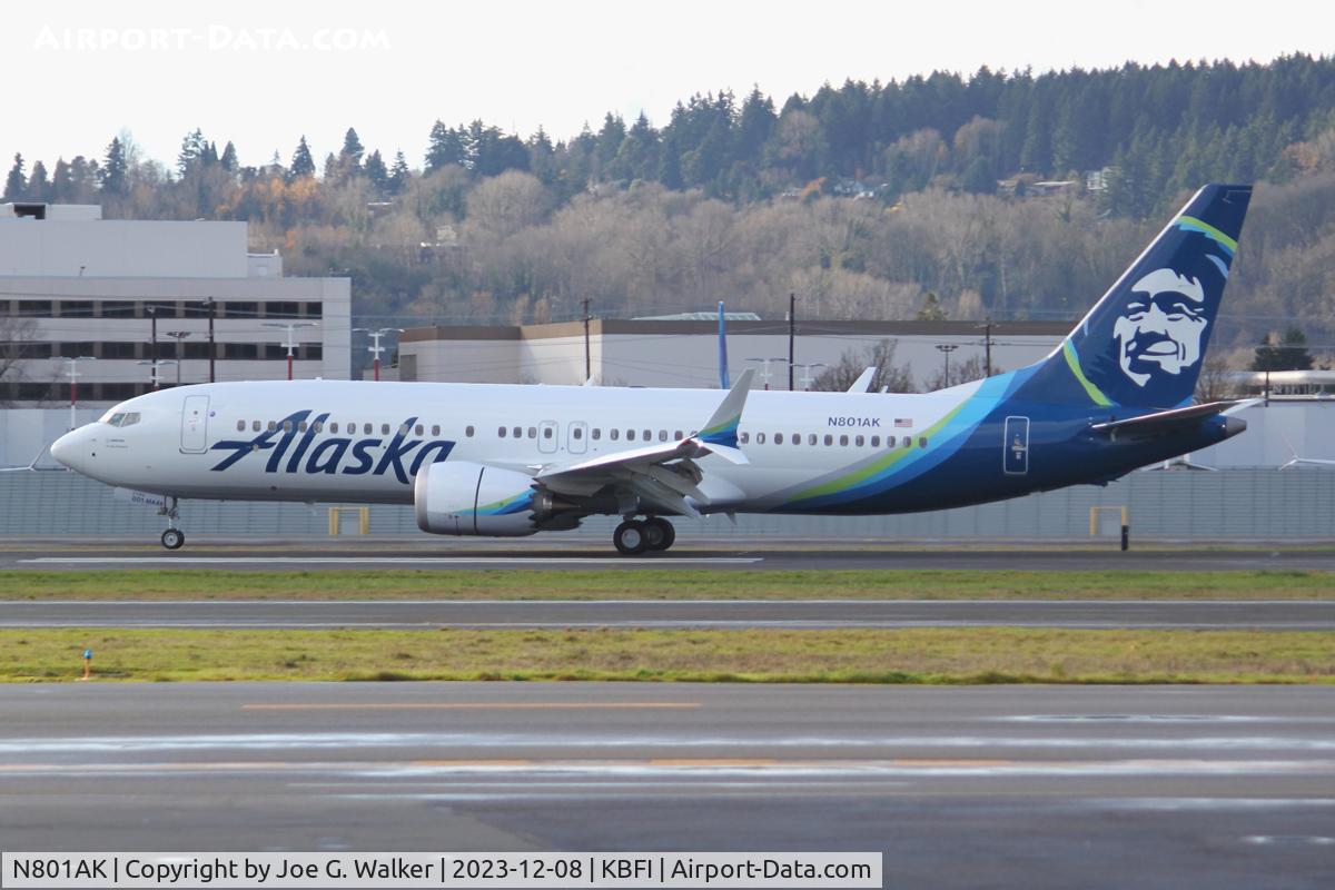 N801AK, 2023 Boeing 737 MAX 8 C/N 67802, First 737 MAX 8 for Alaska Airlines