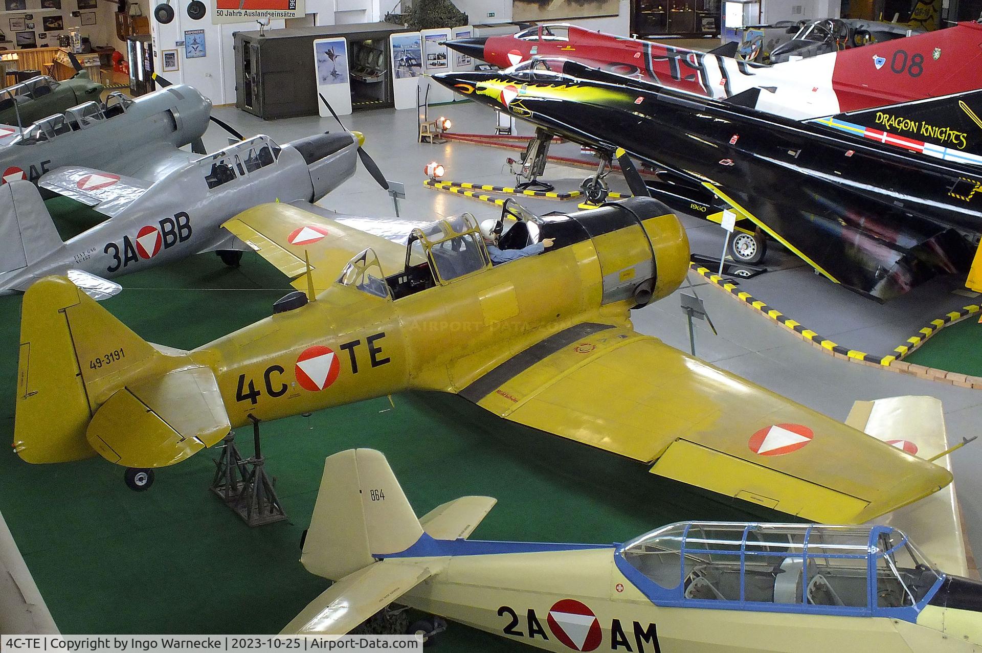 4C-TE, 1949 North American LT-6G Texan C/N 168-295, North American LT-6G Texan at the Militärluftfahrt-Museum (Museum of Austrian Military Aviation), Zeltweg