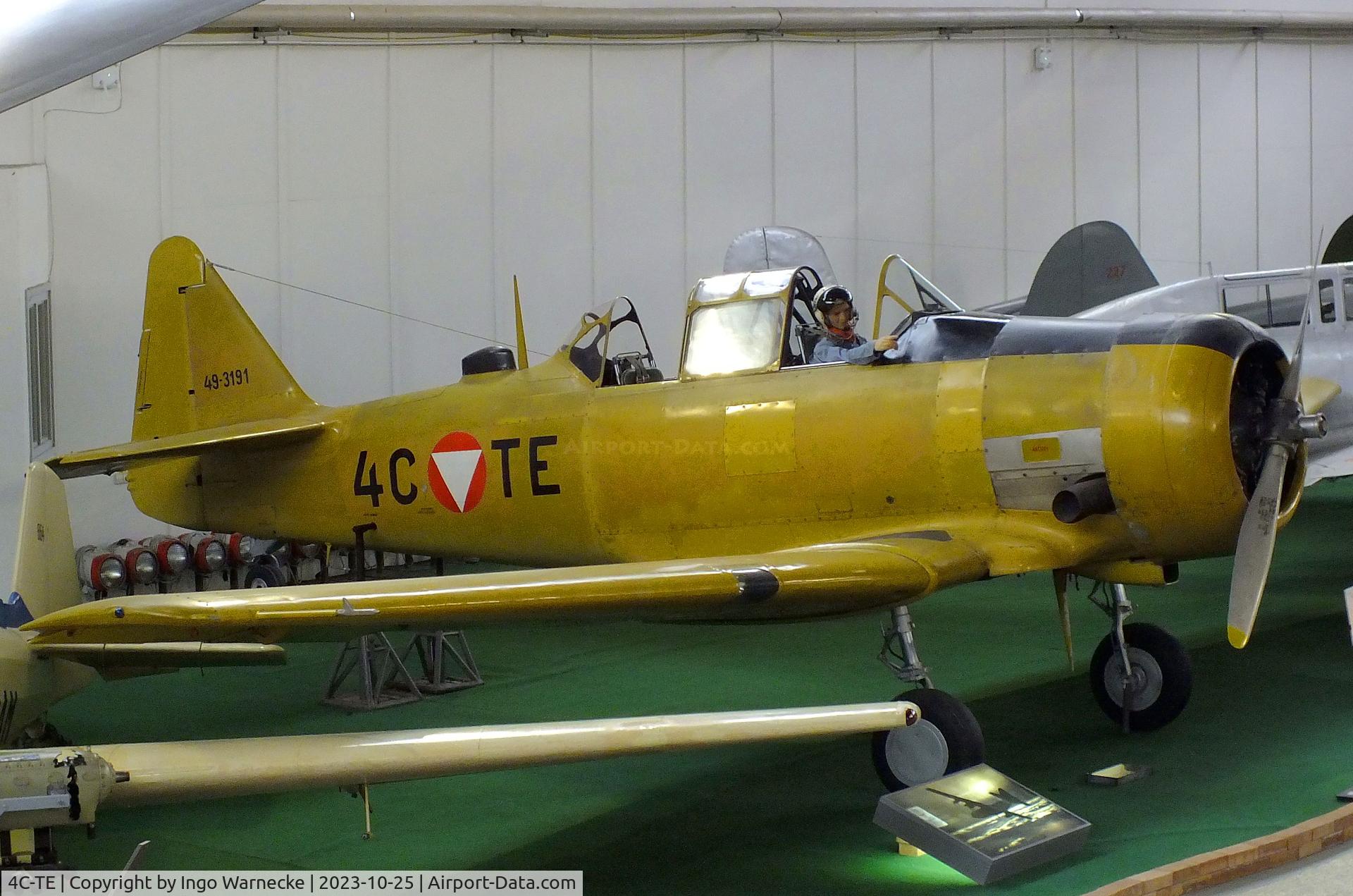 4C-TE, 1949 North American LT-6G Texan C/N 168-295, North American LT-6G Texan at the Militärluftfahrt-Museum (Museum of Austrian Military Aviation), Zeltweg