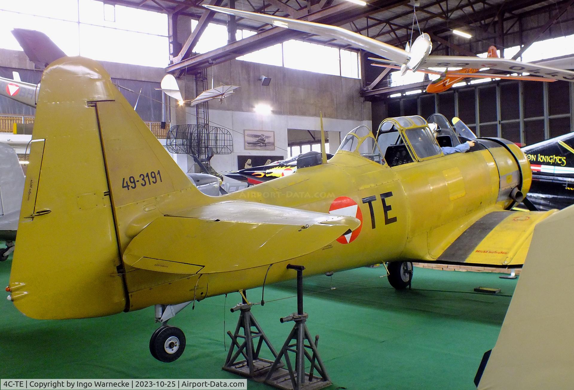 4C-TE, 1949 North American LT-6G Texan C/N 168-295, North American LT-6G Texan at the Militärluftfahrt-Museum (Museum of Austrian Military Aviation), Zeltweg